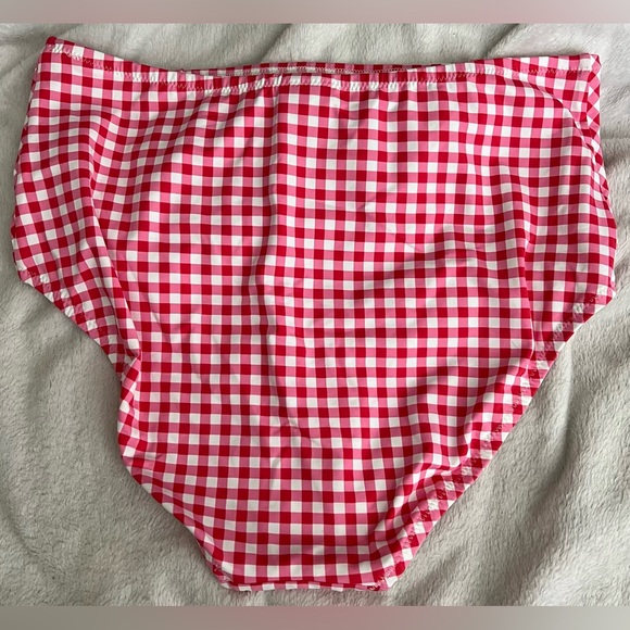 Draper James Pink and White Gingham Bikini Bottom - Picture 2 of 3